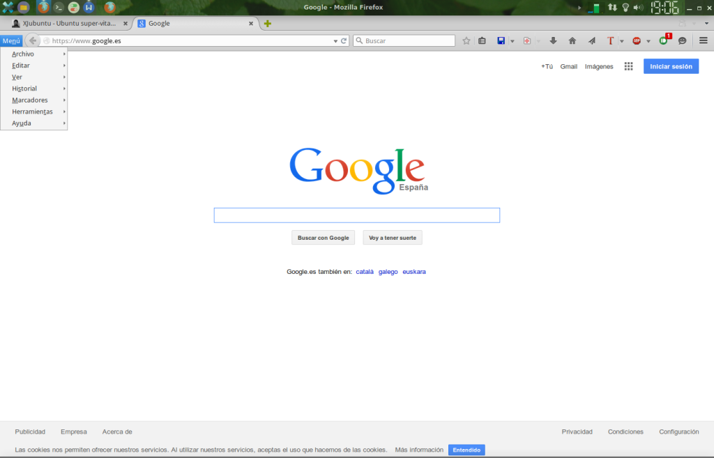 Detalle Firefox Maximizado integrado en panel superior