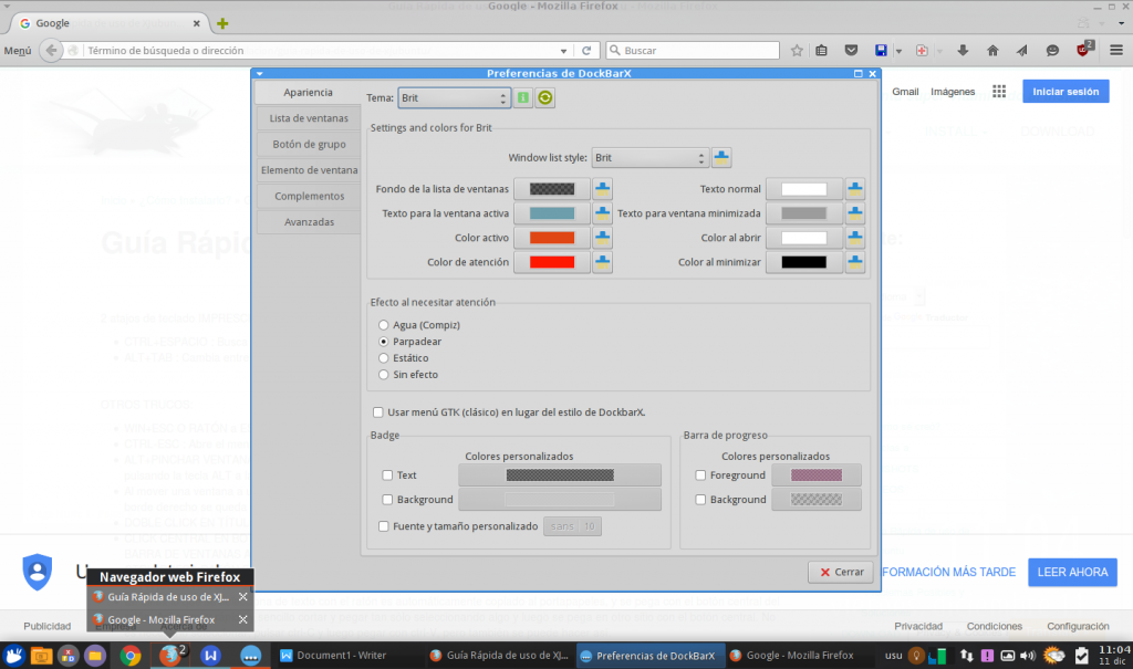 VirtualBox_XJubuntu 64 Pinguy_11_12_2015_11_03_10 - Dockbarx Brit Preferences